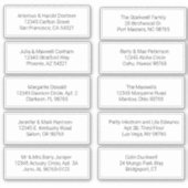 Feuille personnalisée de 10 Étiquettes de adresse (Devant)