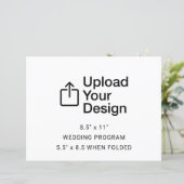 Feuille plat de 8,5 po x 11 po - Programmes de mar (Debout devant)