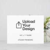 Feuille plat de 8,5 po x 11 po - Programmes pliés (Debout devant)