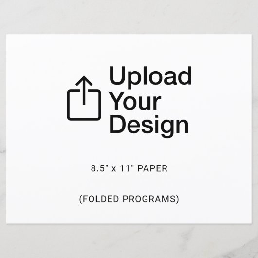 Feuille plat de 8,5 po x 11 po - Programmes pliés (Devant)