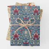 Feuille plat de papier d'enveloppement William Mor (En situation)