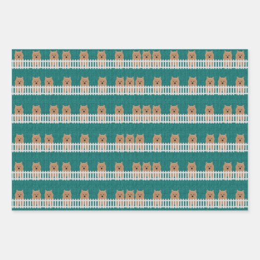 Feuille plat Norwich Terrier Wrapping Papier Ensem (Devant)