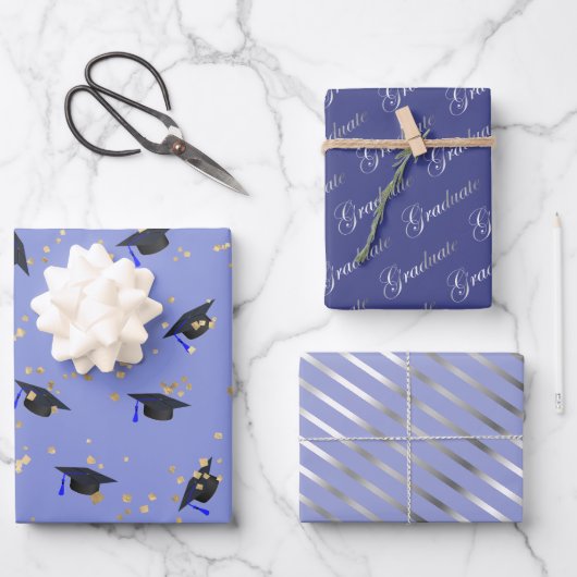 Feuille plate de 3 Jeu de 3 feuilles Plat Lavender (Recto)