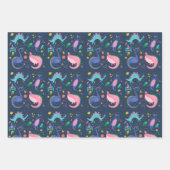 Feuille plate de papier d'emballage Space Dino Jeu (Devant 2)