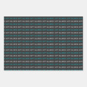 Feuille plate de papier d'enveloppement d'Hallowee (Devant)