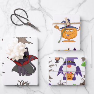 Feuille plate de papier d'enveloppement d'Hallowee