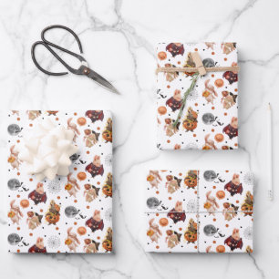 Feuille plate de papier d'enveloppement d'Hallowee