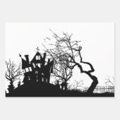 FEUILLE PLATE-FEUILLE CADEAU DÉFINI HALLOWEEN NOIR (Devant 3)