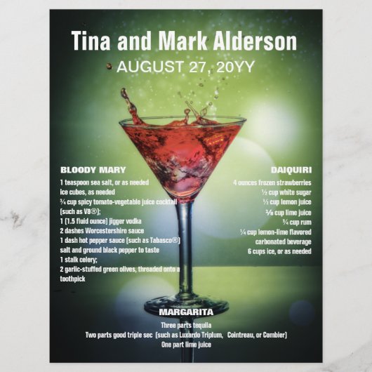 Feuille promotionnelle d'hébergement de barman (Devant)