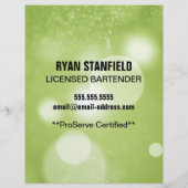 Feuille promotionnelle d'hébergement de barman (Dos)