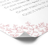 Feuille rose cercle mariage affiche (Coin)