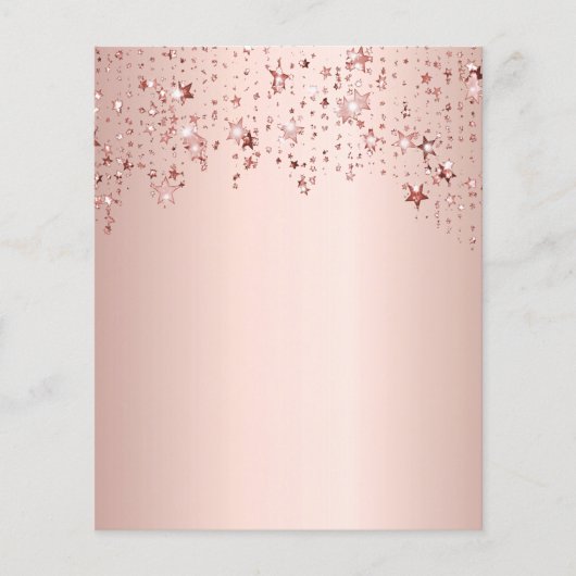 feuille rose or rose étoiles (Devant)