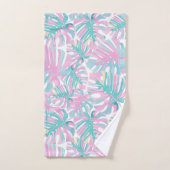 Feuille rose tropical (Serviette à main)