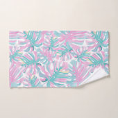 Feuille rose tropical (Serviette à main)