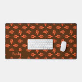 Feuille rouge nom personnalisé brun (Clavier et souris)