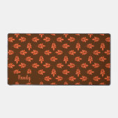 Feuille rouge nom personnalisé brun (Recto)