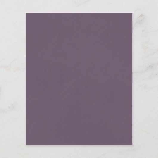 Feuille rustique Dusty Purple BUDGET Mariage Invit (Dos)