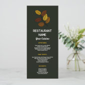 Feuille Rustique, Restaurant Menu Mince (Debout devant)