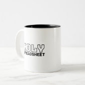 Feuille Saint-Tableur Mug de café à deux tons (Devant gauche)