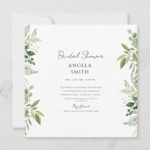 Feuille Simple et Élégante. Faire-Part de Mariage