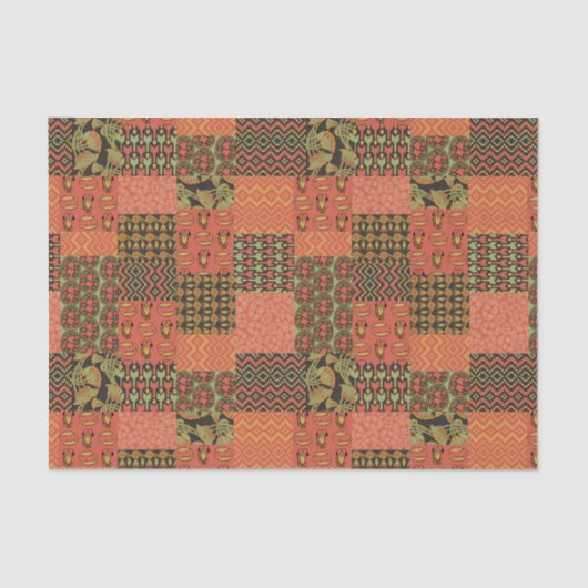 Feuille tribale égyptienne de papier de soie de (Recto)