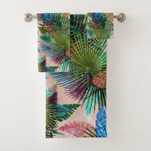 Feuille tropical de fougères, de paume et de