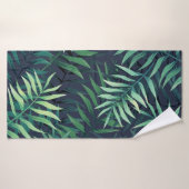 Feuille tropical de nuit (Serviette de bain)