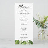 Feuille tropical épousant le modèle de carte de (Debout devant)