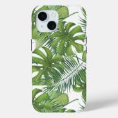 Feuille tropical iPhone 15 Coque (Verso)