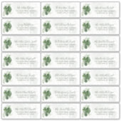 Feuille tropical Mariage Étiquettes de adresse d'h (Devant)