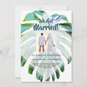 Feuille tropicale juste marié Faire-part Mariage (Devant)