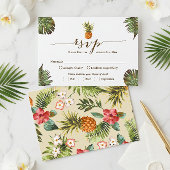 Feuille Tropicale Pineapple Luau Hawaïen RSVP