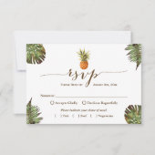 Feuille Tropicale Pineapple Luau Hawaïen RSVP (Devant)