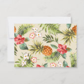 Feuille Tropicale Pineapple Luau Hawaïen RSVP (Dos)
