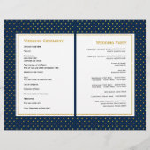 Feuille tropicaux rose, programme de mariage à deu (Dos)