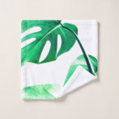 Feuille vert de Monstera (Gant de toilette)