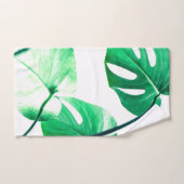 Feuille vert de Monstera (Serviette à main)