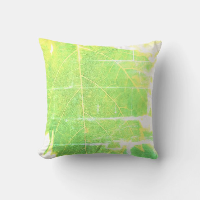Feuille verte de vigne Ciel bleu Coussin de focus  (Recto)