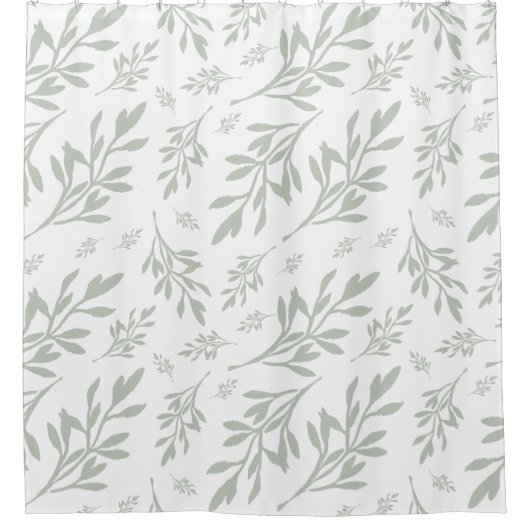 Feuille verte - Rideau de douche (Devant)