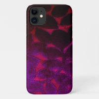 Feuille violet rouge iPhone 11 Coque