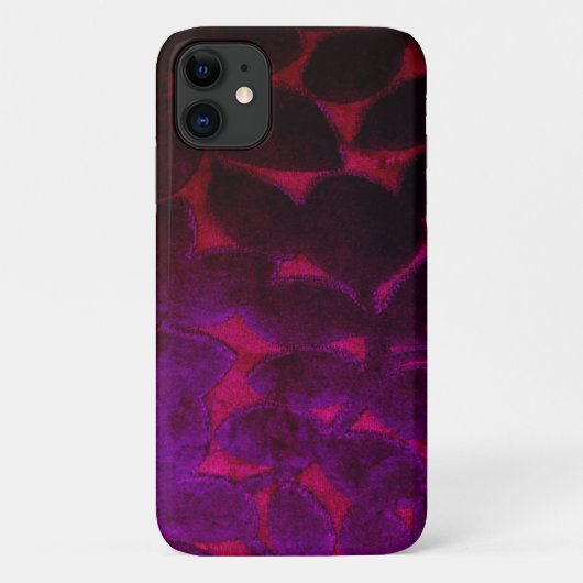 Feuille violet rouge iPhone 11 Coque (Dos)