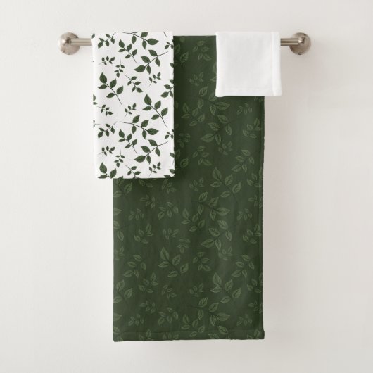 Feuilles à motif vert blanc (En situation)