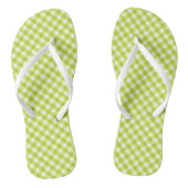 Feuilles à tongs design En vichy citron vert (Semelle)