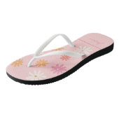 Feuilles à tongs roses rétro pour serveuses (Incliné)