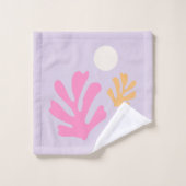 Feuilles Abstraits découpés Formes violet (Gant de toilette)