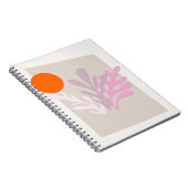 Feuilles Abstraits roses avec Carnet Sun (Côté Droit)