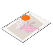 Feuilles Abstraits roses avec Carnet Sun (Côté gauche)