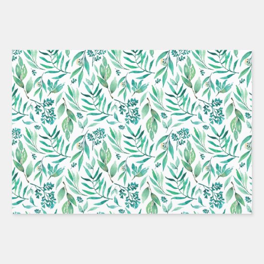 Feuilles aquarelle (Devant 3)