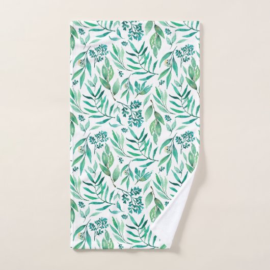 Feuilles aquarelle (Serviette à main)