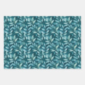 Feuilles aquarelle bleue (Devant)